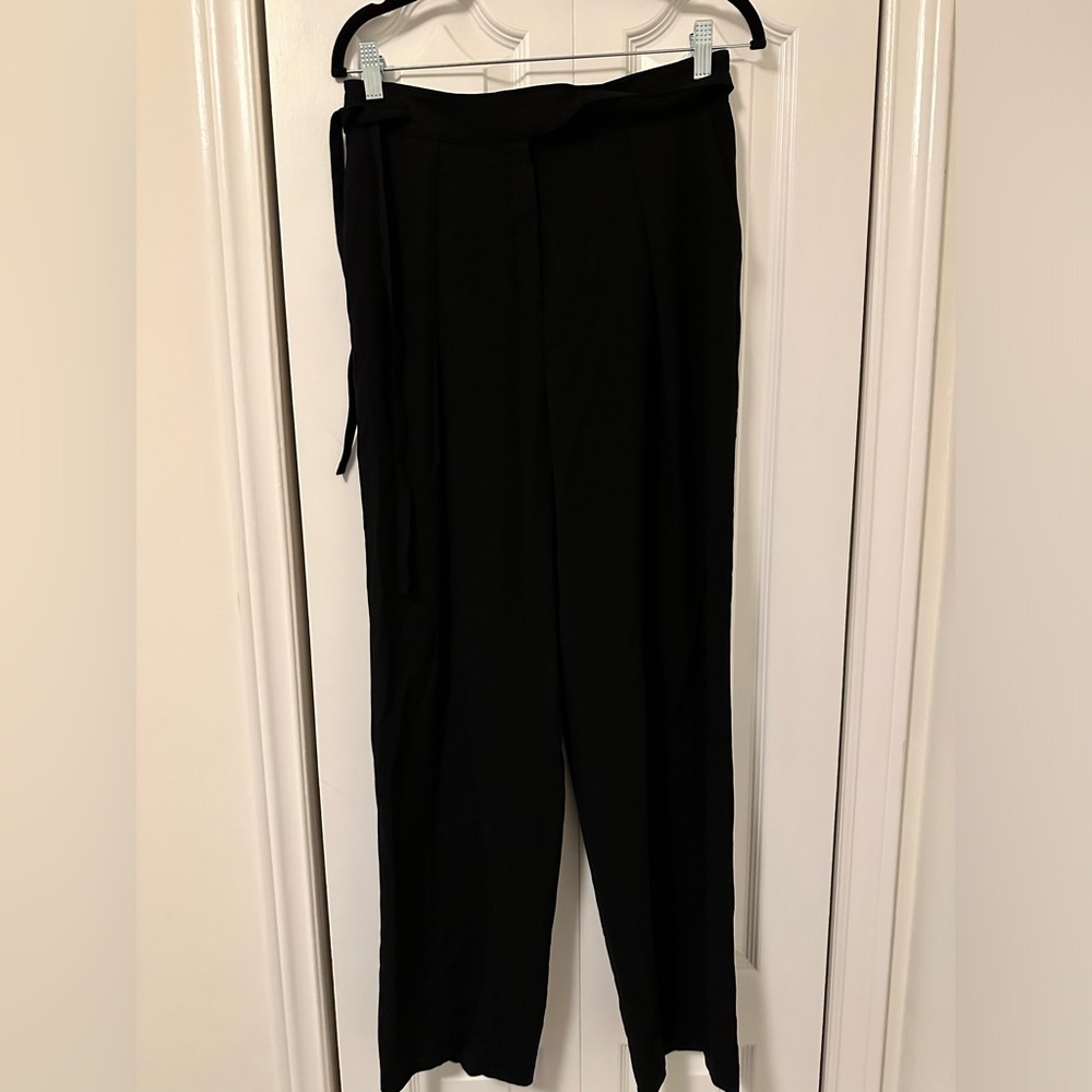 Babaton High waisted tie wide leg - Black size 8